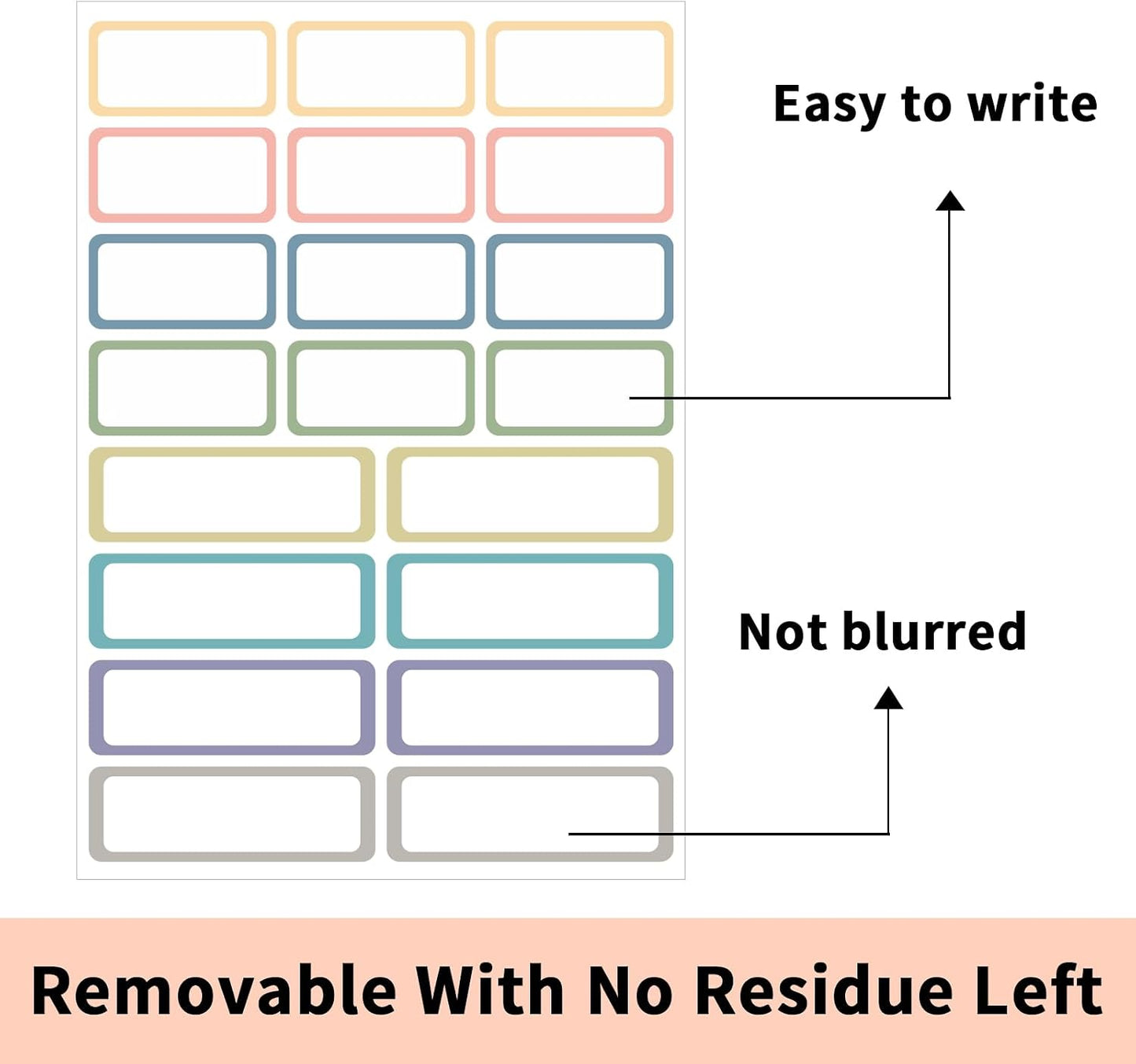 1000 Blank Removable Freezer Labels, Blank Removable Labels Water Oil Resistant with Perforation Line for Food Containers Jars Pantry Organization (Each Measures 1x 3 Inch)