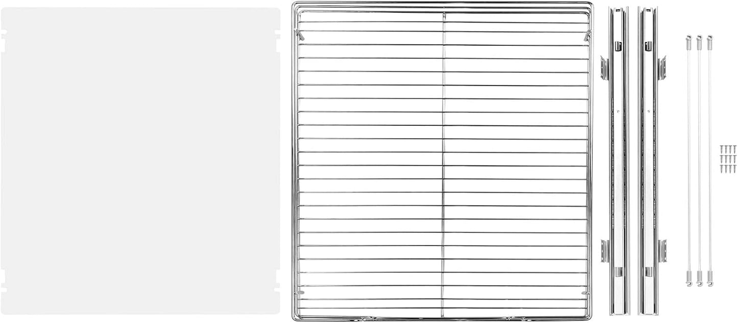 VEVOR 18.5"Wx21"Dx3.5"H Pull Out Cabinet Organizer, Heavy Duty Slide Out Pantry Shelves, Chrome-Plated Steel Roll Out Drawer, Drawer Storage for Home Under Sink, 20"Wx22"Dx7"H Install Size for Cabinet