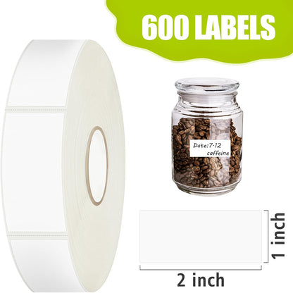 1200 Blank Removable Freezer Labels with Perforation Line for Easy Distribution and Use. Waterproof and Oil-Resistant, Suitable for Food Containers, Jars, and Kitchen Organization.(1 "x 3")