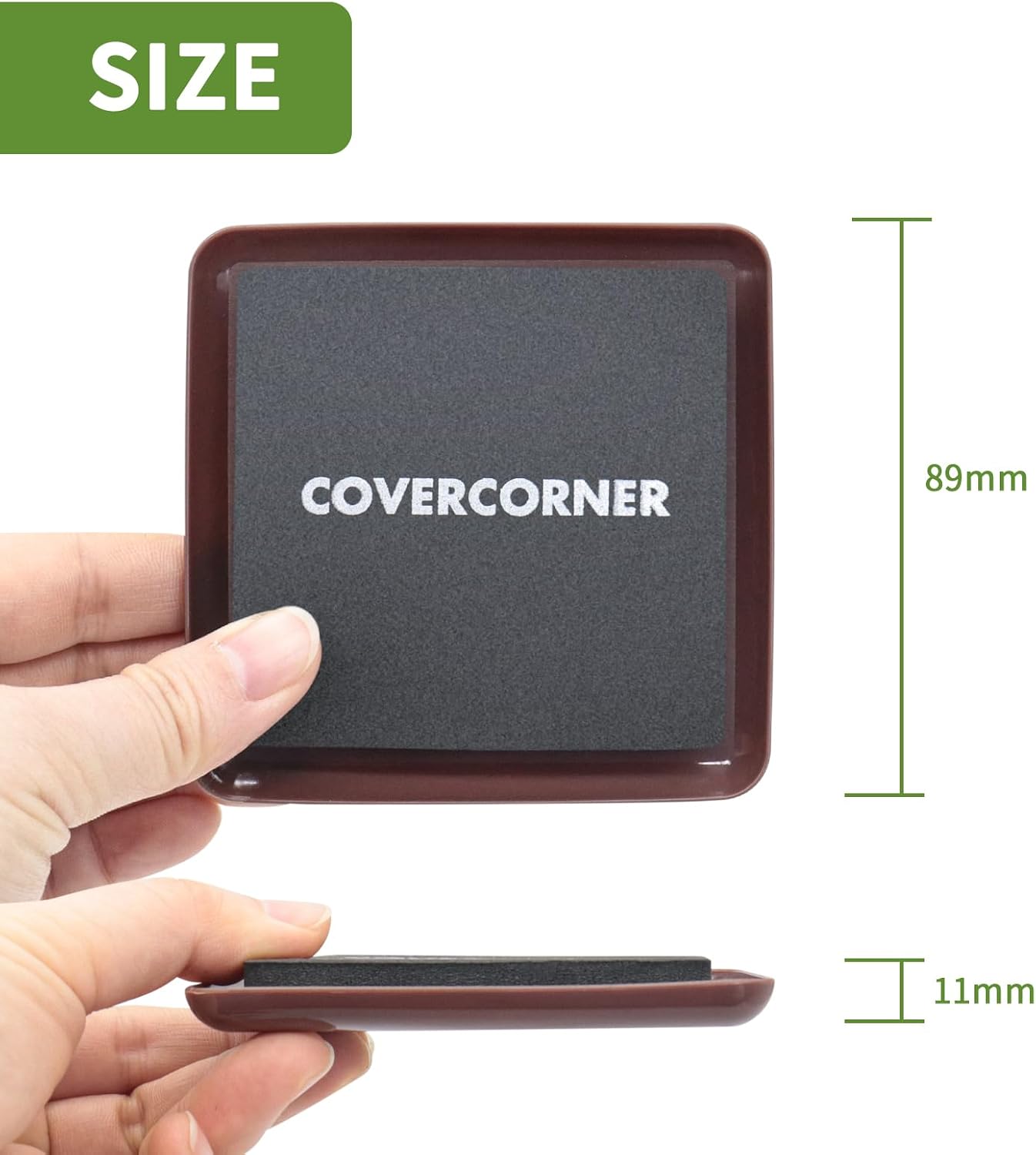 Furniture Sliders for Carpet 8 PCS - 3 1/2" Brown | Furniture Moving Sliders, Carpet Sliders for Furniture, Square Furniture Movers Sliders - Move Your Furniture Easily & Safely