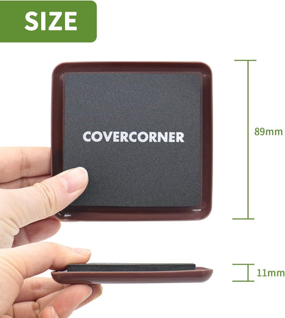 Furniture Sliders for Carpet 8 PCS - 3 1/2" Brown | Furniture Moving Sliders, Carpet Sliders for Furniture, Square Furniture Movers Sliders - Move Your Furniture Easily & Safely