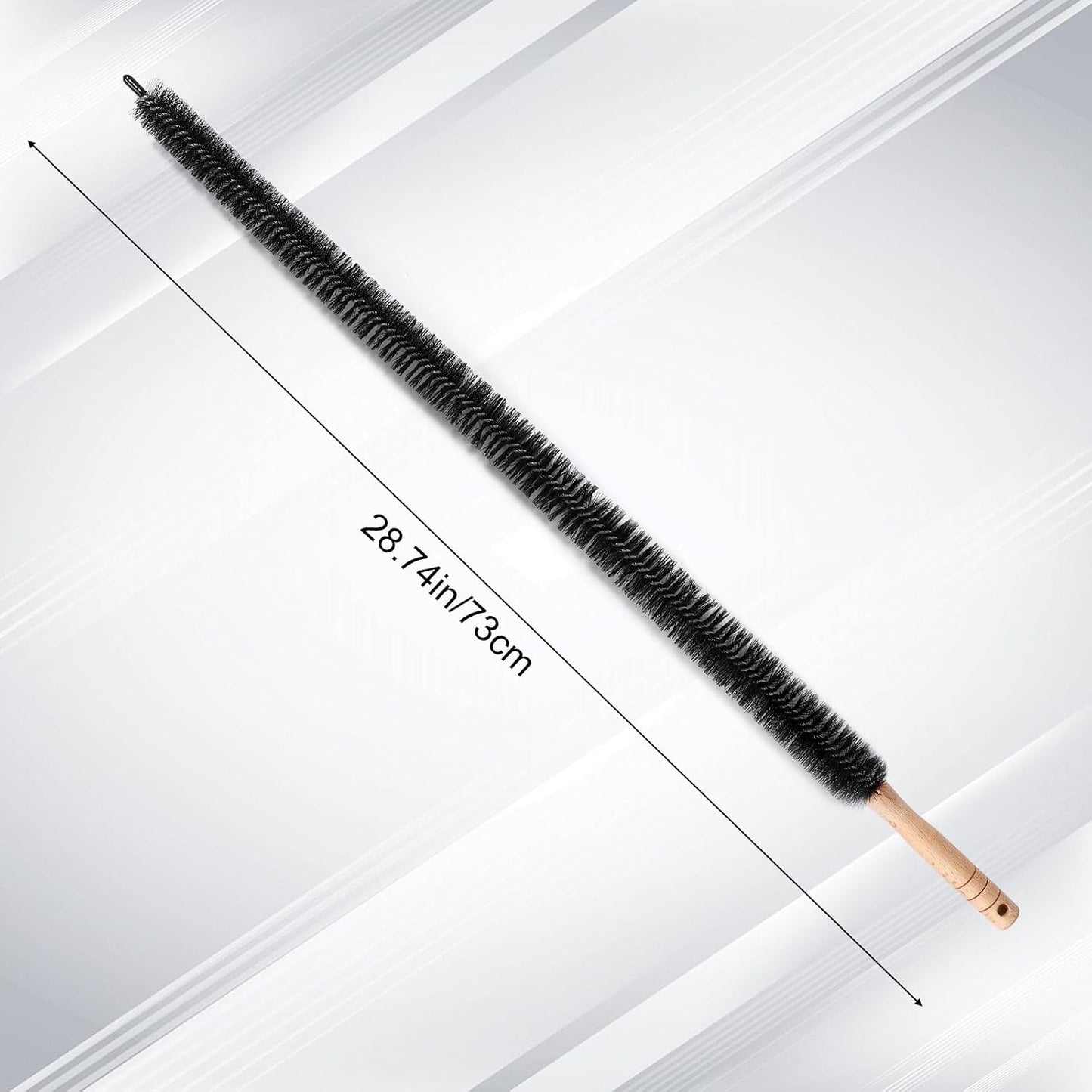 1pcs Radiator Cleaner Brush, 28.74in Long Condenser Lint Brush Head Radiator Genie Duster Flexible Dryer Vent Cleaner Buddy Coil Cleaning Wand Tool for Dryer Vents Stair Rails Furniture