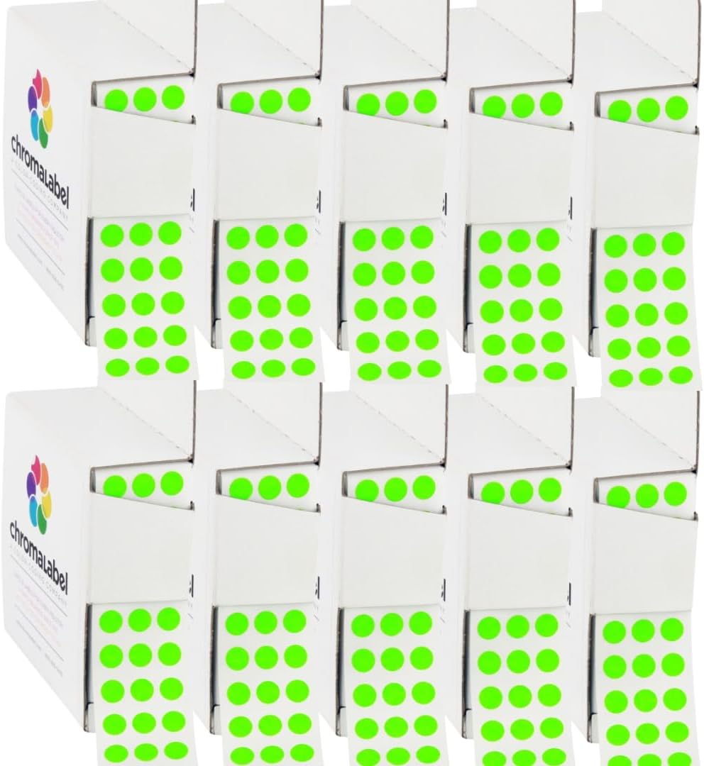 Dark Blue, Red & Yellow Dots, 1/4 Inch, 1000/Box Each Color | Writable Semi-Gloss Circle Labels in Dark Blue, Red and Yellow for Offices, Retail and Classrooms. Made in USA - Colors A