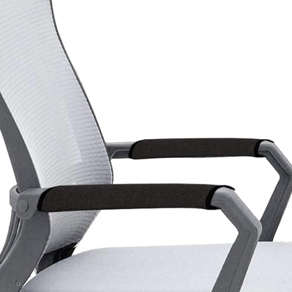 Ntomtuex Linen Office Chair Arm Covers Computer Chair Armrest Pads Covers Adjustable Desk Chair Arm Wheelchair Armrest Protector, Set of 2, Brown