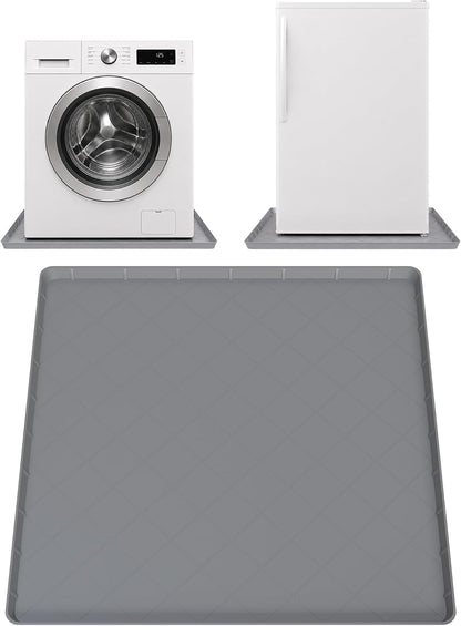 Washing Machine Drain Pan Silicone Mat, Washer Tray for Floor Protection | 32" x 30" Non-Slip Waterproof Anti-Vibration Leak Resistant, Sturdy & Easy to Clean Drain Pan for Under Dryer or Washer