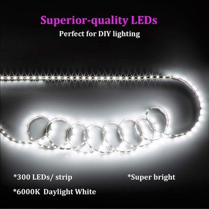 WOBANE 16.4ft Motion Sensor LED Strip with Remote,Warm White Tape Lighting | Dimmable LED Strip Lights for Kitchen, Under Cabinet, Bedroom, Shelf, Bed, PIR Function,Night Light,Adapter,3000K Warm White