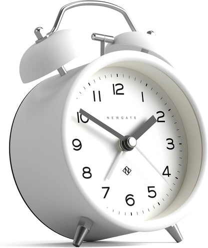 NEWGATE® Charlie Bell Echo Alarm Clock | Modern take on Classic Twin Bell Clock | Yellow | Easy to Read Numbers | Ideal for Bedside, Desk or Shelf | Modern Retro Bedroom & Office Accessory