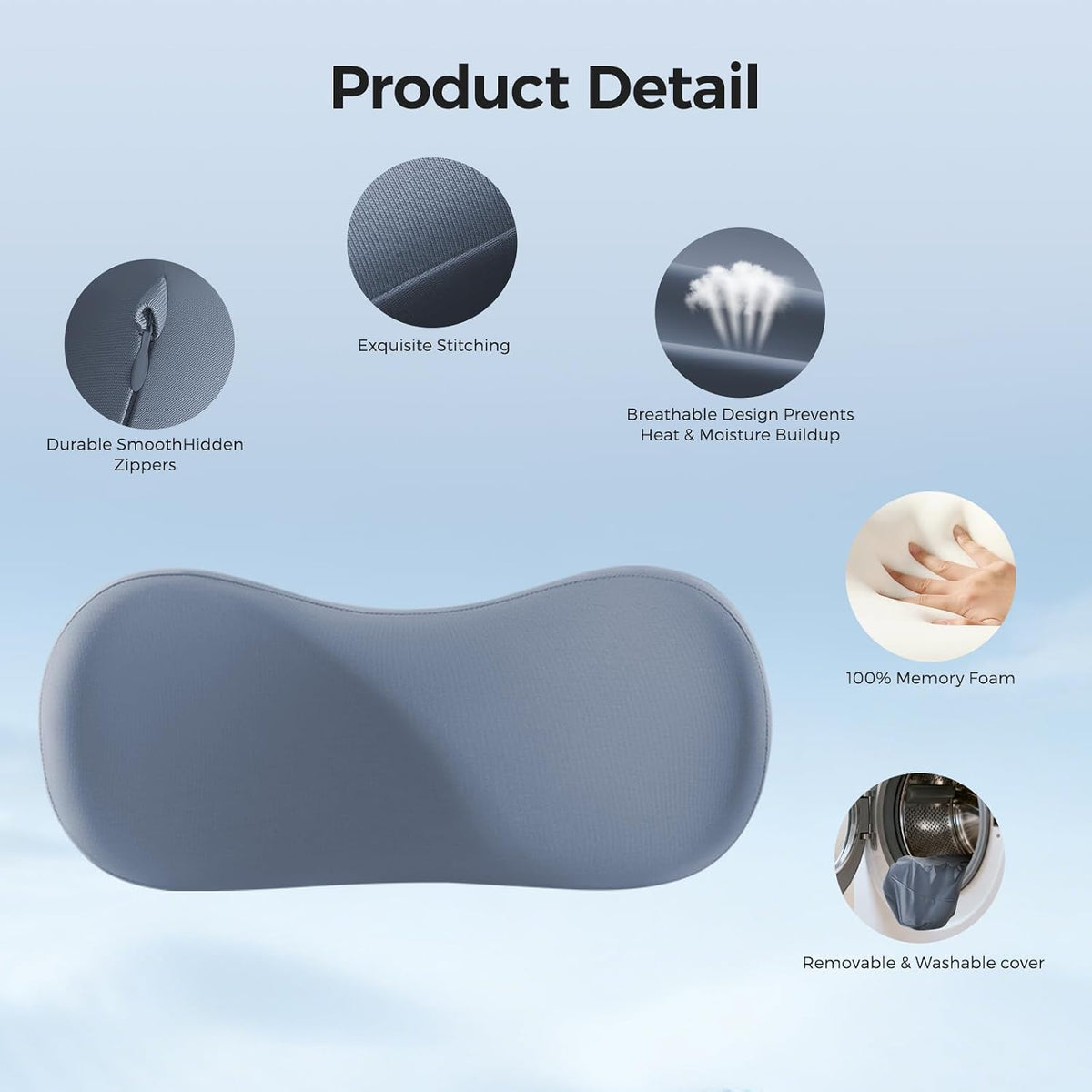 BABUR Lumbar Support Pillow for Car, Coccyx Pain Relief Cushion