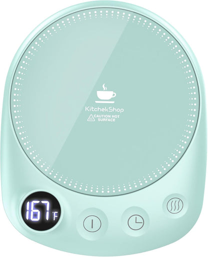 Coffee Mug Warmer-Fastest Heating & Highest Temperature, Coffee Cup Warmer for Desk Auto Shut Off, 4 Temp Settings & 1-12H Timer, Smart Electric Mug & Candle Warmer for Coffee, Tea (Black)