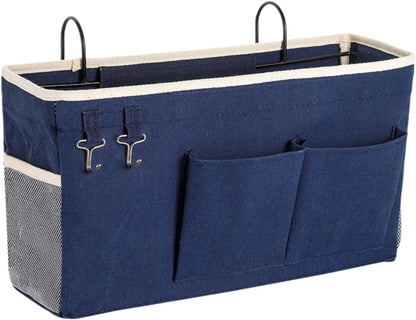 greenbar Bedside Caddy Hanging Organizer for Dorm Bed Rails | Bedside Caddy Wall Bag, Fits Dorm and Bunk Beds, Multiple Pockets for Phone, Books, Glasses, Easy Hanging