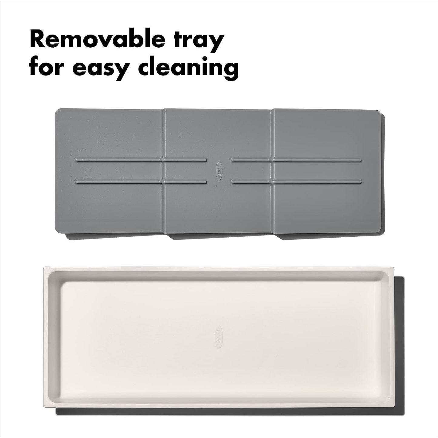 OXO Good Grips Kitchen Compact Spice Drawer Organizer, White - Pack of 2