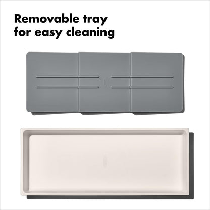 OXO Good Grips Kitchen Compact Spice Drawer Organizer, White - Pack of 2