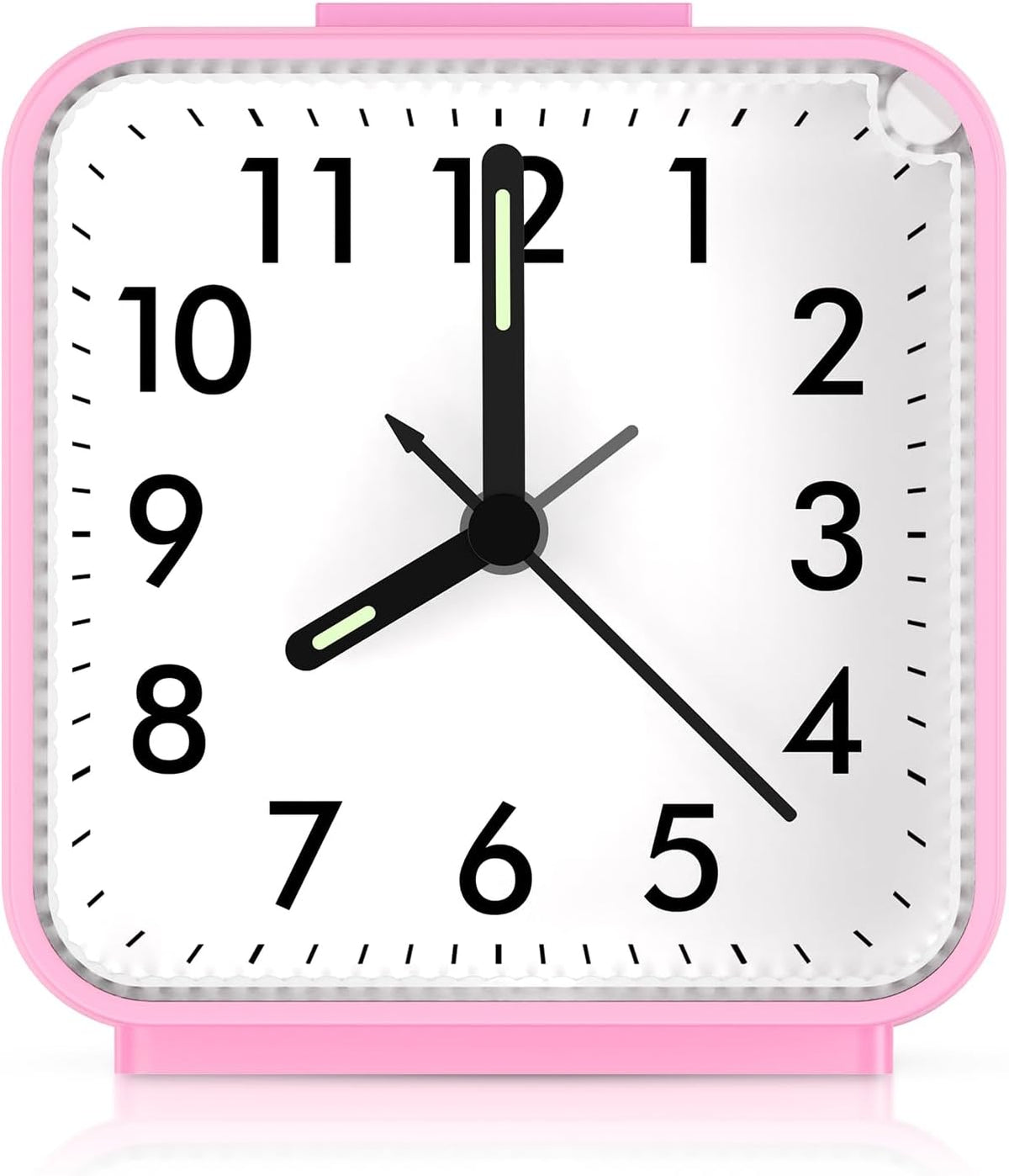 AMIR Analog Silent Non Ticking Small Clock, Travel Analog Alarm Clock