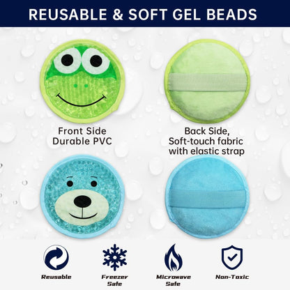 Gel Ice Pack for Injuries 2 Packs Cute Reusable Hot Cold Gel Packs