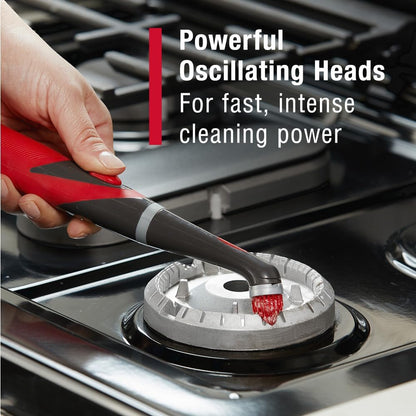 Rubbermaid Reveal Power Scrubber with Multi-Purpose & Grout Head, Cordless Electric Battery Powered Scrub Brush, Water Resistant, for Home/Kitchen/Bathroom/Grout/Tile/Shower/Tub