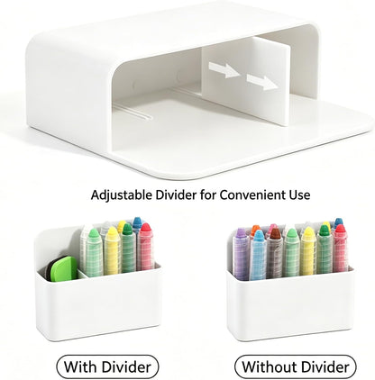 3 Pack Magnetic Pen Holder, Strong Magnetic Dry Erase Marker Organizer with Generous Compartments, Pen Pencil Organizer for Whiteboard, Fridge, Home Office School, Black
