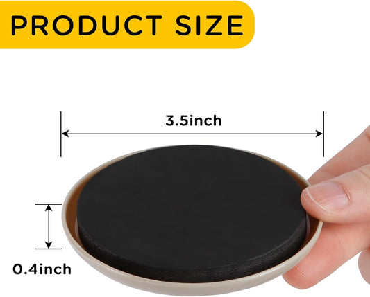Furniture Sliders for Carpet, new space 8 Pcs 5" Round Sliders for Moving Furniture, Heavy-Duty Furniture Moving Sliders - Reusable Furniture Sliders, Move Your Furniture Quickly, Easily and Safe!