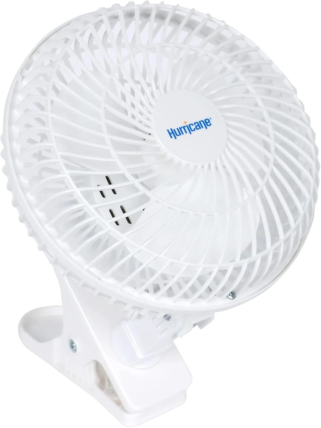 Hurricane 2-Pack Classic Clip-On Table Fan with 2 Quiet Speeds, White, 6" - Portable Corded Electric Air Cooling Unit with 306 CFM and Adjustable Tilt for Desk, Shelf, Home, Office or Dorm Use