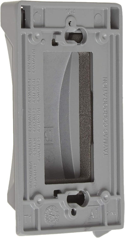 BELL 1-Gang Weatherproof Universal Metal Flip Cover, 12-in-1, Gray
