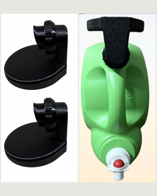 (2) Laundry Detergent Cup Holders with Drip Tray, Compatible Lid Drain for Tide, GAIN, Downy and ERA ONLY. No Leak Drain System, White, Made in The USA (White)