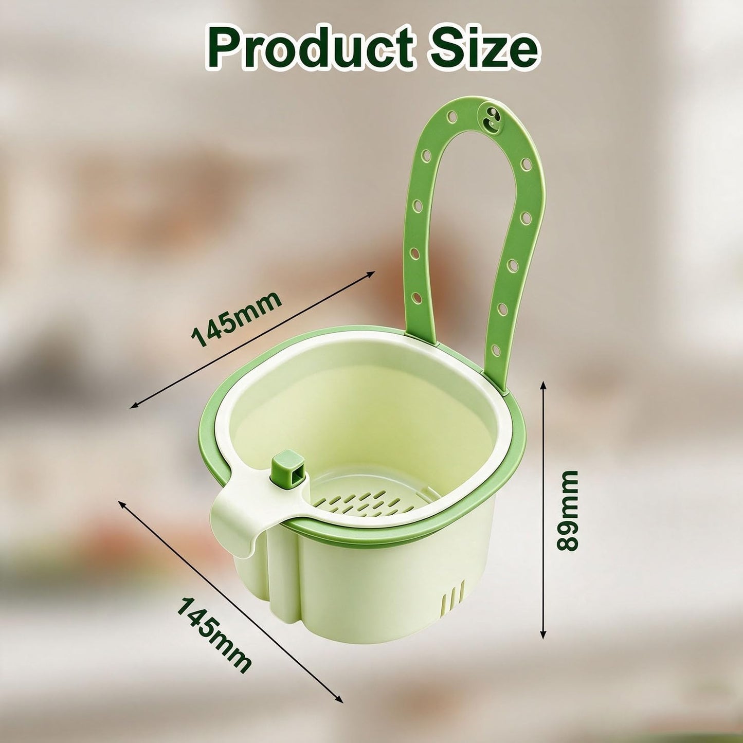 Cactus Kitchen Sink Strainer Baske, Hanging Sink Drain Basket | Self-Cleaning Faucet Hanging Filter Basket, Presses to Release Waste Baskets, Multifunctional Kitchen Sink Strainer