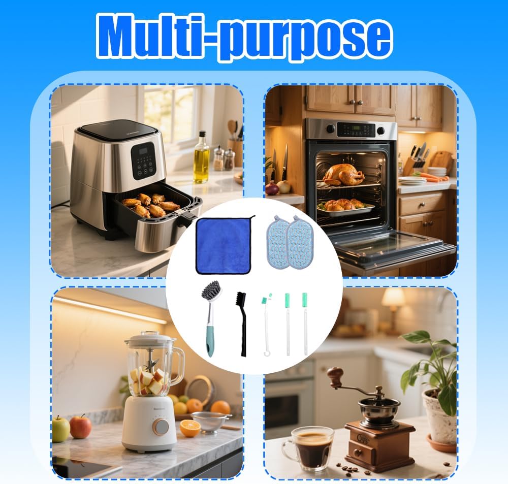 Air Fryer Cleaning Tools Set, Airfryer Cleaner Brush, Air Fryer Accessories（8 Pcs）