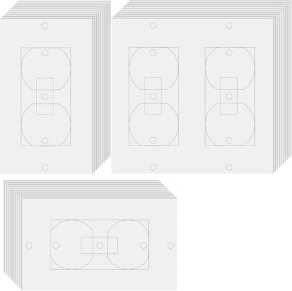 ManZhenLi 30 Pcs Electrical Outlet Insulation Pads, Draft Sealers | Foam Gasket for Electrical Outlet Plates, Wall Insulation Gasket for Switch Covers, Switch Plate