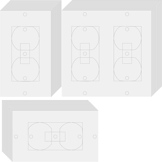 ManZhenLi 30 Pcs Electrical Outlet Insulation Pads, Draft Sealers | Foam Gasket for Electrical Outlet Plates, Wall Insulation Gasket for Switch Covers, Switch Plate