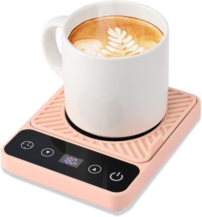 Mug Warmer - Electric Coffee Mug Warmer with Timer,Coffee Cup Warmer for Desk Auto Shut Off,Smart 6-Temperature Control, Coffee Accessories for Coffee Lovers, White | Coffee Cup Warmer for Desk Auto Shut Off,Smart 6-Temperature Control, Coffee