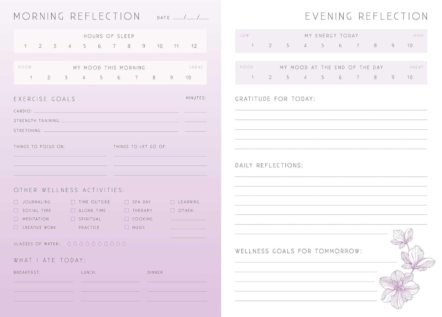 Wellness: A Day and Night Reflection Journal (Inner World)