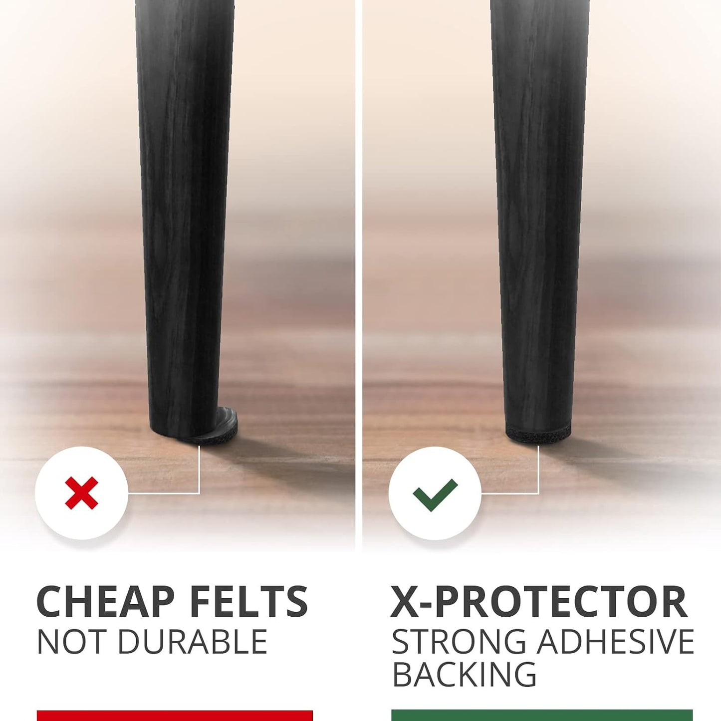 X-PROTECTOR 357 PCS Premium Huge Pack Felt Furniture Pads! | Quantity of Furniture Sliders with Many Big Sizes – Your Ideal Floor Protectors. Protect Your Hardwood & Laminate Floor!
