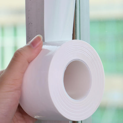 Window Sealing Tape 2 Inch x 33 FT Transparent Window Draft Insulation Residue-Free Clear Weather Stripping Caulk Tape Windproof Weatherproof Window Seal AC Units for Window Glass, Doors Gaps