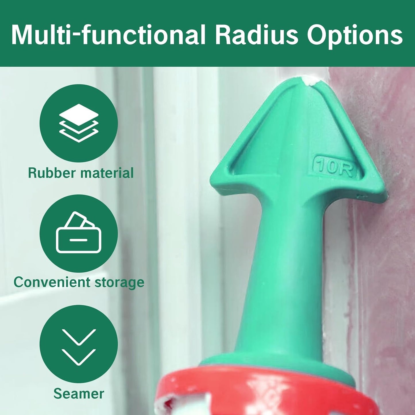 Caulk Tip Tool Caulking Tips Set with Nozzle Adapter Silicone Caulk Applicator Tools Reusable Nozzles for Finishing Grout and Sealant Caulk Gun Accessories for Easy Application 6.5R 10R 13R