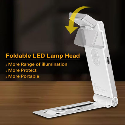 VTIGER Reading Light, USB Rechargeable Book Light for Reading in Bed,Foldable Clip-on LED Booklight, 3 Amber Colors & 4 Brightness Dimmable,Long Lasting Portable Bookmark Lamp for Book Lovers, Kids