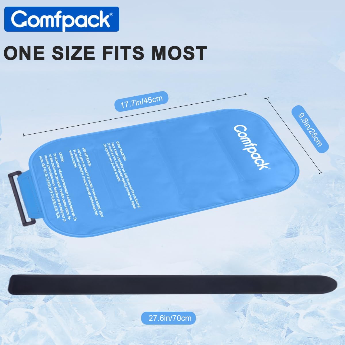 Comfpack Soft Ice Packs for Injuries Reusable, Double Side Hot Cold Therapy