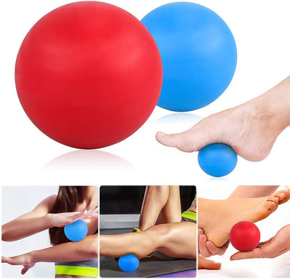 WOVTE Massage Lacrosse Ball Therapy for Sore Muscles Myofascial Release | Shoulders, Neck, Back, Foot, Body, Deep Tissue, Trigger Point, Muscle Knots, Yoga