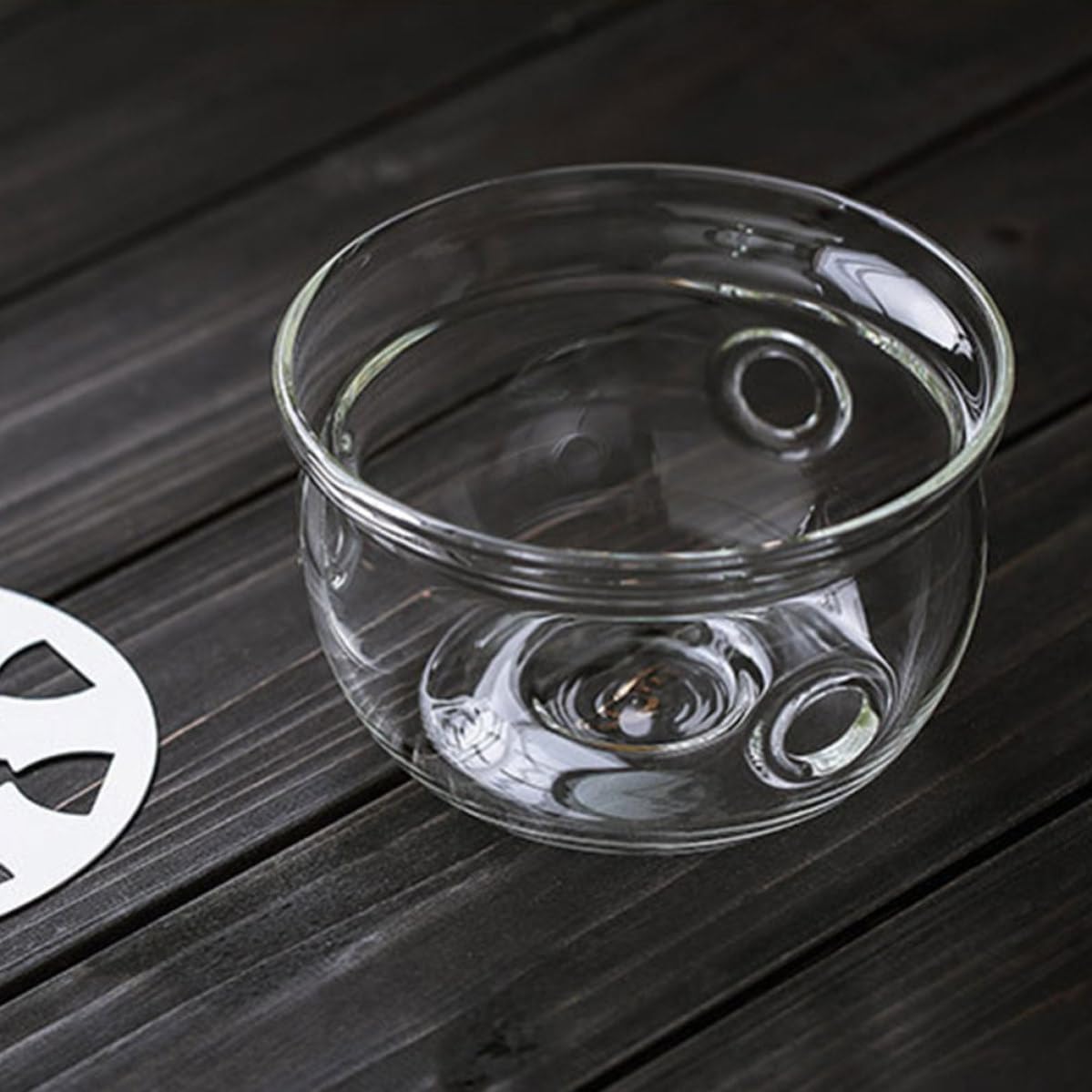 Creative Glass Tea Pot with Insulated Design Heating Base Warmer Stylish Glass Base for Home and Tea Party Use