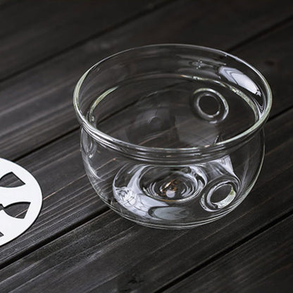 Creative Glass Tea Pot with Insulated Design Heating Base Warmer Stylish Glass Base for Home and Tea Party Use