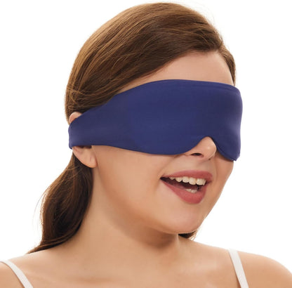 ALASKA BEAR Memory Foam Sleep Mask, Contoured Eye Cups for Women Men, Blue