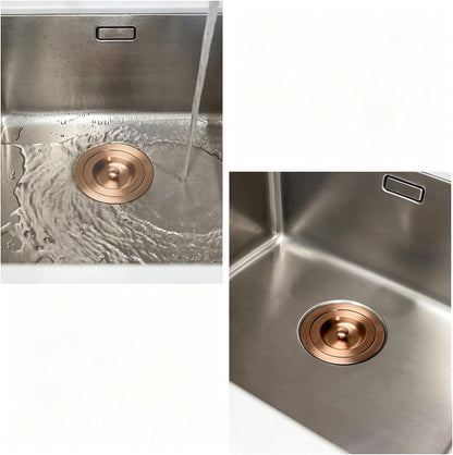 3-1/2 Inch Sink Drain Assembly Kit, Removable Deep Sink Strainer Basket with Sink Stopper/Sealing Lid for Home, Kitchen, Stainless Steel