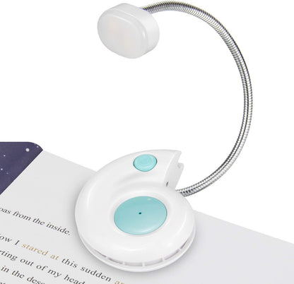 LUXSWAY Rechargeable Reading Light for Kids, LED Book Light with Magnetic Clip and Flexible Gooseneck, Cute Amber Bookmark Light - Violet
