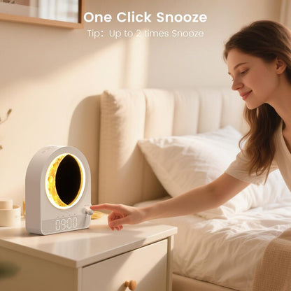 Sunrise Alarm Clock, White Noise Machine, Wood Grain