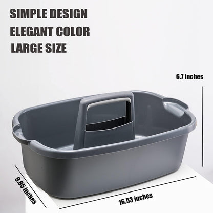 ALINK Large Plastic Shower Caddy Tote, Portable Storage Caddy Basket Organizer with Handle for Dorm, Bathroom, Tool, Garden, Kitchen, Cleaning Supplies – Blue