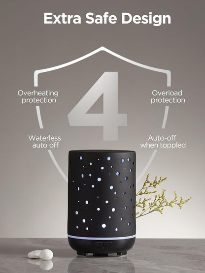 InnoGear 150ml Ceramic Essential Oil Diffuser, Diffusers for Home, White
