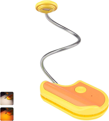 BIGMONAT Rechargeable Reading Light for Kids,Small Amber Book Reading Lights,Multi Colors Portable LED Reading Lamp with 360° Rotary Light Neck,Wireless Clip Reading Lighting for Books (Green)