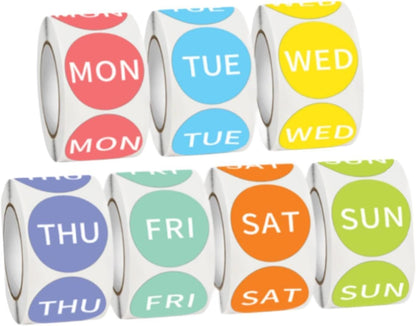 Day Dot Food Rotation Labels Expiration Date Decal 3500/7 Rolls Removable
