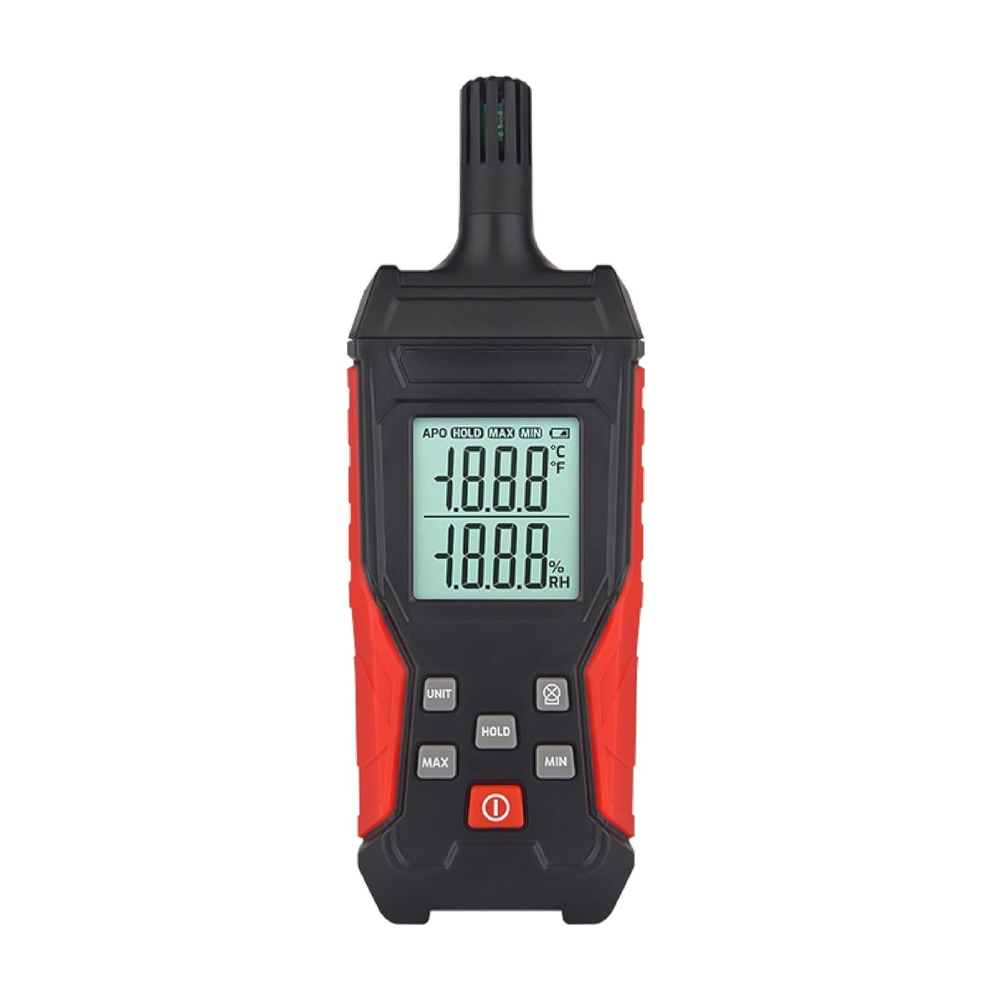 HFS(R) Temperature & Humidity Meter Detector Digital Hygrometer Handheld Industrial Home Indoor - Ambient, Relative Humidity, LCD Backlight, Min/Max Hold