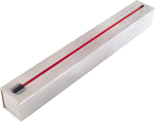 ChicWrap Stainless Steel Aluminum Foil Dispenser - Includes 18"x30' roll | Large 18" Reusable Aluminum Foil Dispenser with Four Non-Slip Rubber