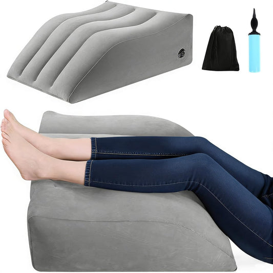 Leg Elevation Pillows for After Surgery, Inflatable Leg Elevation Wedge Pillow for Sleeping, Portable Leg Wedge Pillow for Swelling, Leg Pillow for Knee Surgery Recovery