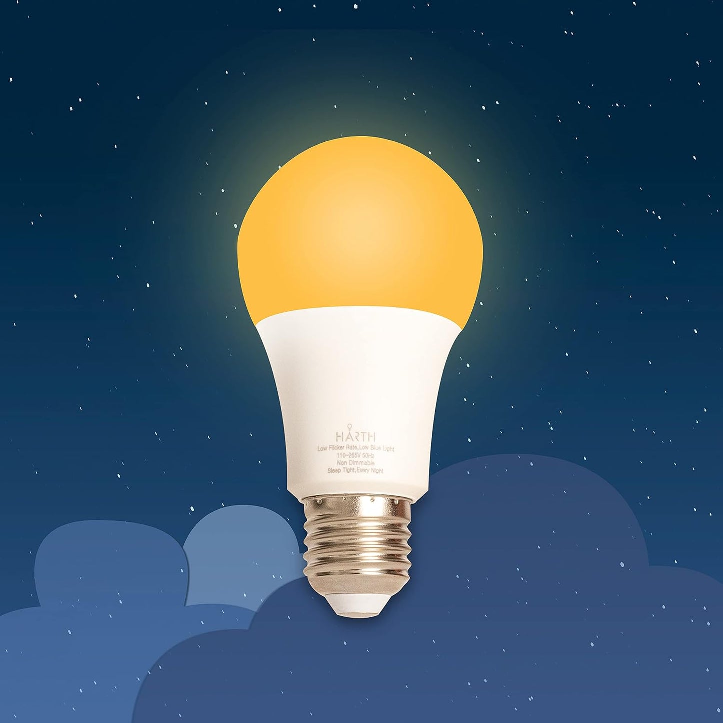 Amber Light Bulbs for Sleep I 1800K Warm Light Bulbs for Bedside Lamp I 3.5W E26 Led Bulb (60W Equiv) Orange Led Lights for Bedroom Soft Warm Lighting I Dim Night Light for Kids Room Warm Light Lamp